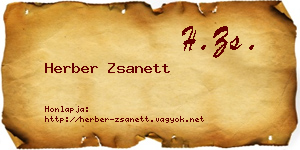 Herber Zsanett névjegykártya